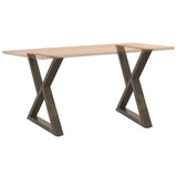 Dining Table Legs 2 pcs Natural Steel 70x cm Steel 4012727