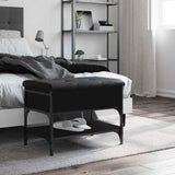 Shoe Bench Black 62x42x45 cm Engineered Wood 835187