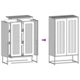 Highboard White 68x39x123 cm Steel 853361