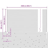 Welded Wire Fence 25 x 1.5 m PVC-Coated Steel Grey Mesh 3336869