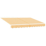 Retractable Awning Manual Yellow and White 300x250 cm Fabric 3329927