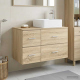 Bathroom Furniture Set 2 pcs Sonoma Oak Engineered Wood 3403962