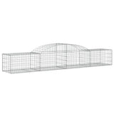 Arched Gabion Baskets 4 pcs 300x50x40/60 cm Galvanised Iron 3146649