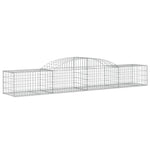 Arched Gabion Baskets 4 pcs 300x50x40/60 cm Galvanised Iron 3146649