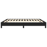 Bed Frame without Mattress Black California King Faux Leather 346938