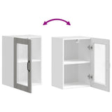 Kitchen Wall Cabinet with Glass Door Porto Grey Sonoma 854013