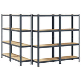 4-Layer Storage Shelves 4 pcs Anthracite Steel&Engineered Wood 3307583