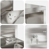 Parcel Drop Box Silver 44 x 22 x 82 cm Stainless Steel 874923