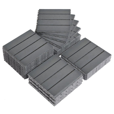 ZNTS Plastic Interlocking Deck Tiles, 27 Pack, 11.8"x11.8" Waterproof Flooring Tiles for Indoor and 63174196