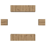 TV Cabinet Set 6 pcs Artisan Oak Engineered Wood 3393401