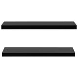 Floating Wall Shelves 2 pcs Black 100x20x3.8 cm 288203