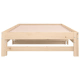 Pull-out Day Bed without Mattress 2x cm Solid Wood Pine 820427