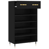 Shoe Cabinet Black 60x35x105 cm Engineered Wood 829589