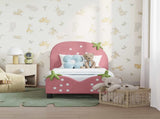 Toddler Bed Frame with Headboard Pink 70 x 140 cm Velvet 42011074
