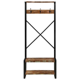 Clothes Rack Multicolour 80x40x190 cm Solid Wood Reclaimed 4015962