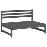Middle Sofa Grey 120x80 cm Solid Wood Pine 825732