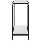 322829 Console Table White 60x35x75 cm Tempered Glass