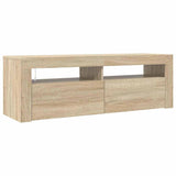 TV Cabinet with LED Lights Sonoma Oak 120x35x40 cm 804313