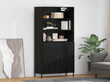 Highboard Black oak 69.5 x 34 x 180 cm Engineered Wood 3416099