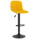 Bar Stools 2 pcs Yellow Velvet 333998