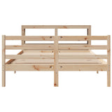 Bed Frame without Mattress 150x200 cm King Size Solid Wood Pine 3305828