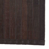 Rug Rectangular Dark Brown80x1000 cm Bamboo 376935