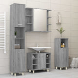 Bathroom Cabinet Grey Sonoma 30x30x95 cm Engineered Wood 815607