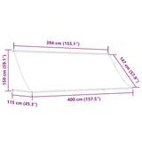 Retractable Awning 400x150 cm Orange and Brown 145899