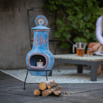 ZNTS RedFire Fireplace Colima Clay Sea Blue/Red 86031 411832