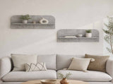 Wall Shelf 2 pcs Concrete Grey 102 x 13.5 x 37.5 cm 8014962