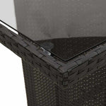 Garden Dining Set with Cushion 9 pcs Black Poly Rattan 3261622