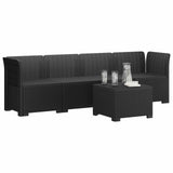 4-Seater Garden Sofa Rattan Look PP Anthracite 3443850