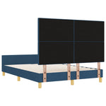 ZNTS Bed Frame Blue 140x200 cm Fabric 3344738