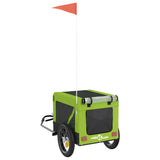 Pet Bike Trailer Green and Black Oxford Fabric and Iron 93913