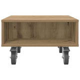 Side Table with Wheels Artisan Oak 50.5 x 50 x 30 cm 891031