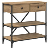 Console Table with Drawer Brown 75 x 34.5 x 75 cm Wood 871313