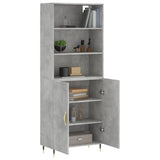 Highboard Concrete Grey 69.5x34x180 cm Engineered Wood 3189233