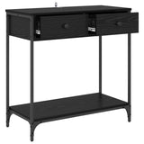 Console Table Black Oak 75 x 34.5 x 75 cm Engineered Wood 882250