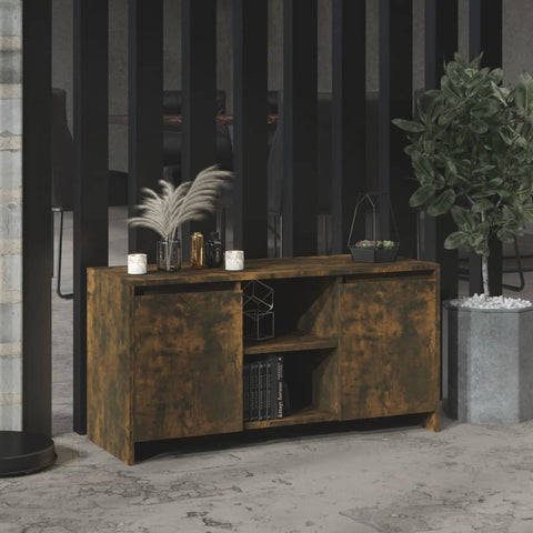 TV Cabinet Smoked Oak 102x37.5x52.5 cm Engineered Wood 813020