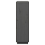 Highboard Grey 110.5x35x117 cm Solid Wood Pine 814371