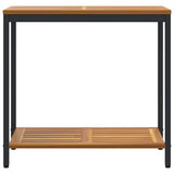 Outdoor Table with Storage Natural and Black 80 x 35 x 75 cm 4010606