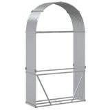 Log Holder Silver 120x45x210 cm Galvanised Steel 364592