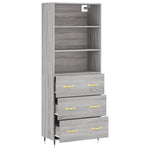 Highboard Grey Sonoma 69.5x34x180 cm Engineered Wood 3189363