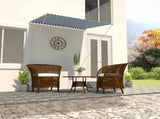 Retractable Awning 150x150 cm Blue and White 143746