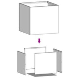 Planter White 42x40x39 cm Steel 841549