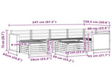 Sectional Sofa Set 6 pcs Natural Solid Acacia Wood 3384585