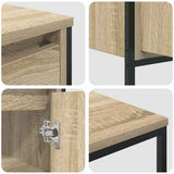 Bathroom Furniture Set with Shelf 3 pcs Sonoma Oak and Black 3328395