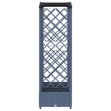Raised Bed with Trellis and Roof Grey 203.5 x 40 x 125 cm PP 42032559