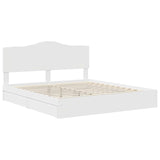 Storage Bed with Headboard White 180 x 200 cm Engineered Wood 3413478
