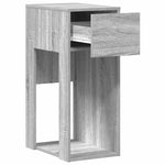 ZNTS Computer Tower Stand with Drawer Grey Sonoma 30x44x74 cm 858736